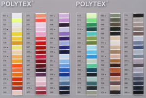Die Polytex-Farbkarte enthält alle Farben für Bauschgarn
