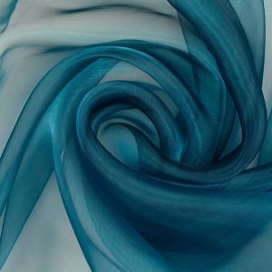Petrolblau changierender organza Stoff fürs Nähen, Schaufenster, Deko und DIY