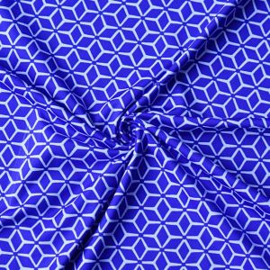 Badelycra Stoff blauviolett mit wabenähnlicher Musterung um Badeanzug, Badhose, Bikini & Tankini zu nähen