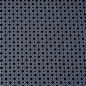 Grafischer Badelycra Geo-Print: Schwarz-weisses Oktagon-Muster (Motive 20x23mm) als hochwertiger Digitaldruck auf mattem, bielastischem Stretch-Stoff.