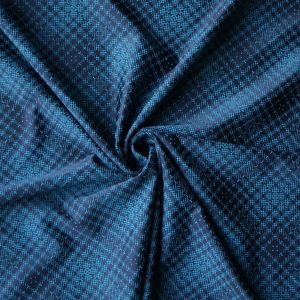 Badelycra Stoff mit Glencheck Muster in blau um Bademode, Unterwäsche & Sportbekleidung zu nähen