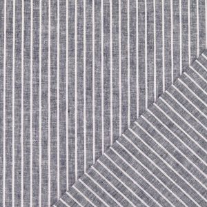 Baumwolle Leinen Stoff in denim mit offwhite Streifen, leicht und Saugfähig, schnell trocknend