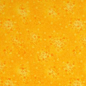 Baumwollstoff Rankenmuster sonnengelb: Feiner Digitaldruck in Popeline-Qualität für Quilting und Mode – 100% Baumwolle Meterware von spitzentraum.ch.