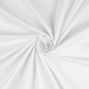 Extra breiter Baumwollstoff (300cm) in weiss. 100% Baumwolle, 90°C waschbar. Robuste Webware für Scrubs, Kittel und Bettwäsche bei Spitzentraum.ch kaufen.