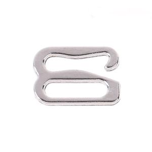 BH-Haken aus Metall zum Fixieren und ann&auml;hen von BH-Tr&auml;gern - in der Farbe Silber f&uuml;r 9mm breite BH-Tr&auml;gergummi.