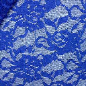 Bielastische Spitze k&ouml;nigsblau mit floralem Blumenmuster: Sehr feiner, transparenter Stretch-Stoff, stark elastisch f&uuml;r Tanzbodies und K&uuml;rkleidung.