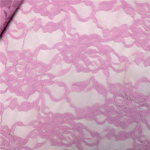 Bielastische Spitze puderviolett mit floralem Blumenmuster: Sehr feiner, transparenter Stretch-Stoff, stark elastisch f&uuml;r Tanzbodies und K&uuml;rkleidung.