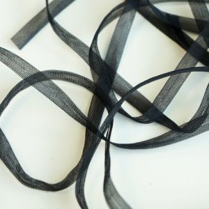 Charmeuseband schwarz