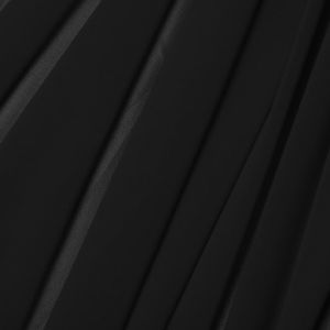 Ein eleganter, schwarzer Chiffon-Stoff, der weich und fliessend fällt. Er ist leicht und halbtransparent, perfekt für Tanzkleider, Kür-Outfits oder verträumte Kleider.