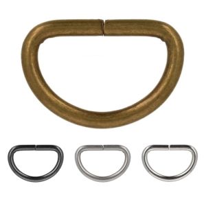 Starke Halbringe - D-Ringe aus Metall mit verschiedenen Legierungen in unterschiedlichen Grössen: für Taschen und Rucksäcke.