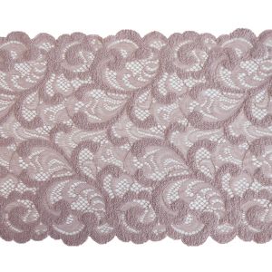 Elastische Spitze in altrosa - 21cm breit