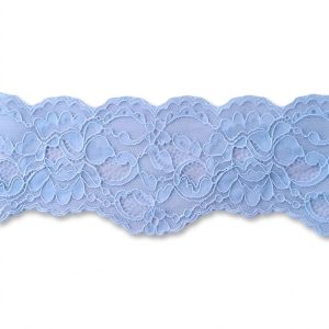 Elastische Spitze in hellblau - 7.5cm breit