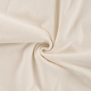 Elastischer uni Cord Manchester Stoff in ecru (col. 510)