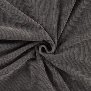 Elastischer uni Cord Manchester Stoff in grau melange (col. 661)