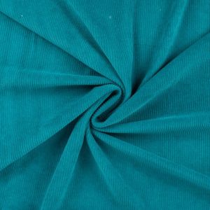 Elastischer Cord Stoff in ozeangrün um Hosen, Jacken zu nähen