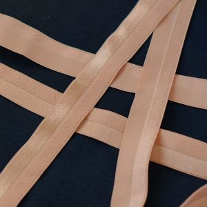 Falzgummi, elastisches Einfassband in Hautfarbe, 20mm breit um Kanten von Kleidung, Unterwäsche und Deko einzufassen
