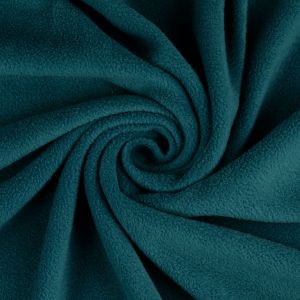 Fleece Heavyweight Stoff Meterware petrolgrün für warme Winterjacken und Decken. Dicker, flauschiger Polyester-Stoff mit Antipilling.