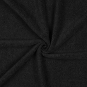 Fleece Stoff heavyweight schwarz