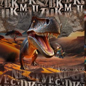 French Terry Stoff Dino