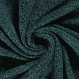 Frottee Stoff uni petrolgrün für Badetuch, Bademantel.