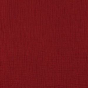 GOTS Musselin Stoff in erdbeerrot (col. 020)