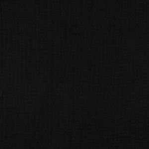 GOTS Musselin Stoff in schwarz (col. 001)