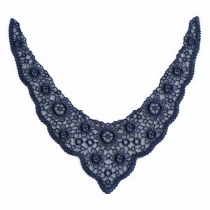 Guipure-Spitze Dekolleté dunkelblau 21x19cm