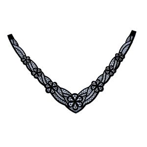 Guipure-Spitze Dekolleté schwarz 33x21cm