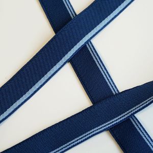Gummiband in blau-hellblau - 22mm breit