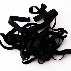 Gummiband in schwarz, 12mm breit, mittelstarke Qualität für Bekleidung, Unterwäsche & DIY