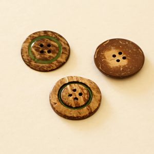 Knopf in dunkelblau-gemustert - 2.7cm gross