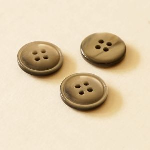 Dunkelgrauer Knopf - 14mm