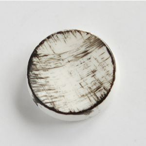 Shabby Chic Knopf in weiss-anthrazit - 18mm