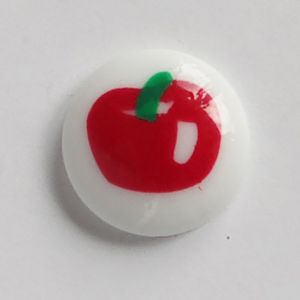 Kinderknopf mit Apfelmotiv - 17mm