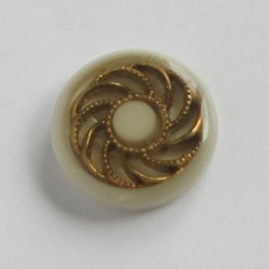 Knopf 'Sonne' in gold-ecru - 20mm