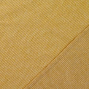 Leinen Baumwolle Stoff ocker melange mit feinen Streifen