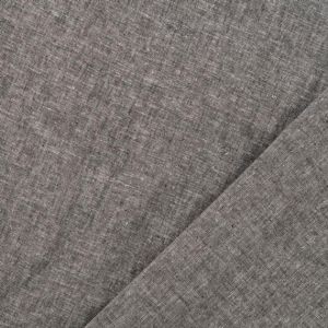 Leinen Baumwolle Stoff in schwarz melange