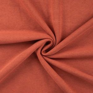 Melange Sweat Stoff in terracotta