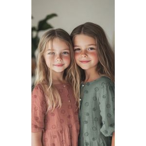 Musselin Stoff mit Igelmuster in der Farbe Cognac - Nähbeispiel Kinderbluse aus diesem Stoff.