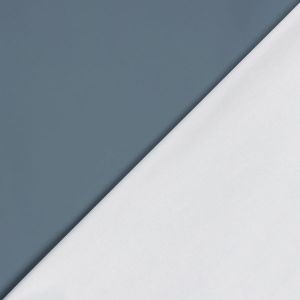 Vorderseite in jeansblau und wei&szlig;e Mesh-R&uuml;ckseite des wasserdichten Outdoorstoffs Aqua-Protect. Ideal f&uuml;r L&auml;tzli & Stoffwindel-&Uuml;berz&uuml;ge.