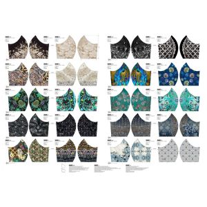 Maskenstoff-Panel aus Baumwolle 'Abstrakt' 100x150cm