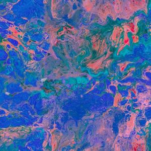 Poloshirt Piqué Stoff in blau marmoriert