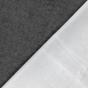 Polsterstoff dunkelgrau doppelt gewoben: Garngef&auml;rbte Vorderseite mit Struktur und weisse R&uuml;ckseite, blickdichtes Material f&uuml;r Polster und Vorh&auml;nge.
