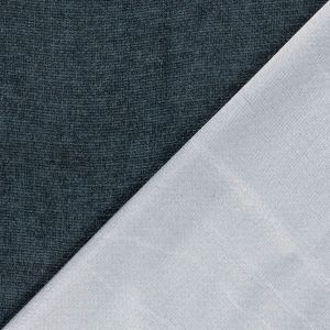Polsterstoff jeans doppelt gewoben: Garngef&auml;rbte Vorderseite mit Struktur und weisse R&uuml;ckseite, blickdichtes Material f&uuml;r Polster und Vorh&auml;nge.