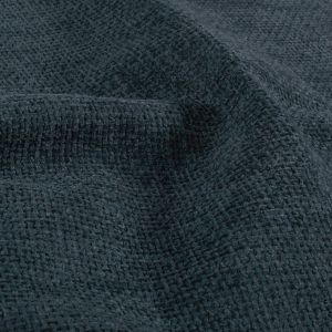 Polsterstoff jeans: Strukturierte Oberfl&auml;che mit weichem Chenille-Kurzhaarflor, mattes Finish, ideal als robuster Bezugsstoff f&uuml;r M&ouml;bel und Kissen.