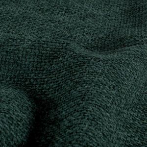Polsterstoff petrolgr&uuml;n: Strukturierte Oberfl&auml;che mit weichem Chenille-Kurzhaarflor, mattes Finish, ideal als robuster Bezugsstoff f&uuml;r M&ouml;bel und Kissen.