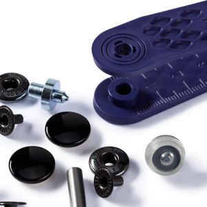 Druckknöpfe 'Anorak', 15mm, in 6 Farben-schwarz