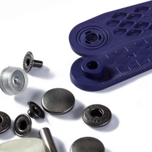 Druckknöpfe 'Anorak', 15mm, in 6 Farben-alteisen