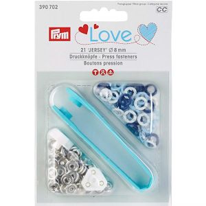 Prym Love Druckkknöpfe in blau aus Metall