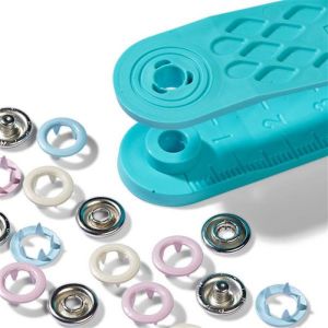 Prym Love Druckkknöpfe in rosa & hellblau aus Metall